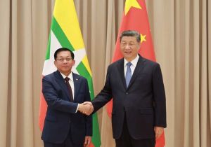 中国领导人同缅甸领导人敏昂莱互致贺电 庆祝中缅建交75周年