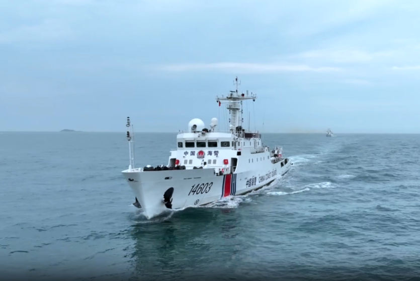 中国大陆海警在金门附近海域开展常态化执法巡查
