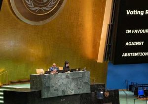 联合国大会通过决议 建议安理会重审巴勒斯坦“入联”申请