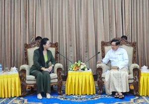 中国驻缅甸大使马珈会见仰光省首席部长梭登