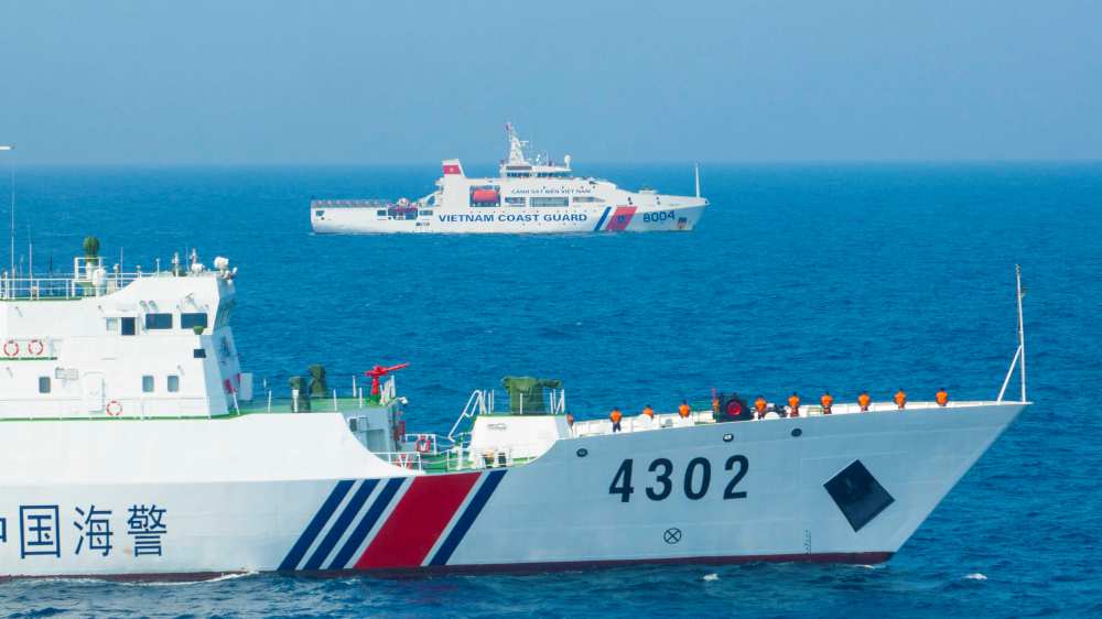中越海警2025年第一次北部湾联合巡逻结束