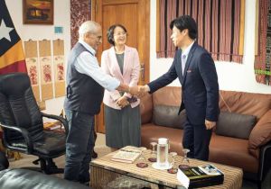 东帝汶总统奥尔塔会见中国华南师范大学校长杨中民