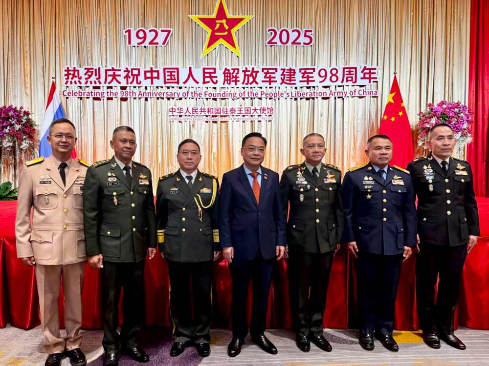 中国驻泰国大使馆举行庆祝中国人民解放军建军98周年招待会