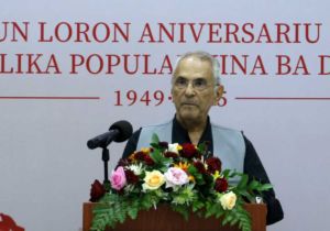 中国驻东帝汶使馆举办招待会庆祝中华人民共和国成立76周年 东帝汶总统奥尔塔致辞 