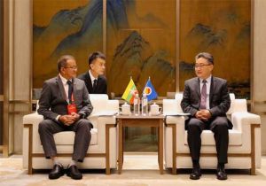 中国—东盟中心秘书长史忠俊在河南郑州会见缅甸农业、畜牧和灌溉部副部长波波觉