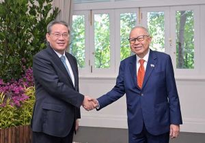 中国总理李强会见新加坡代总统张赞成