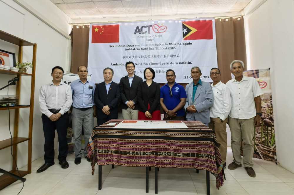 中国驻东帝汶使馆连续5年向东帝汶咖啡协会捐赠 支持咖啡产业发展 