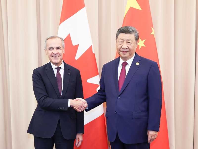 中国国家主席习近平会见加拿大总理卡尼 双方同意恢复重启各领域交流合作