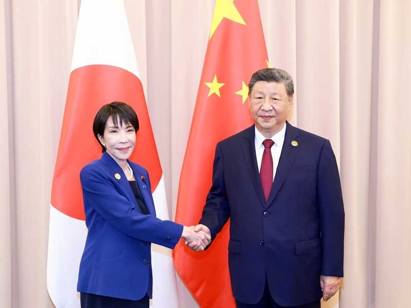 中国国家主席习近平会见日本首相高市早苗 希望日本新内阁树立正确对华认知