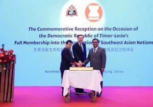 中国外交部副部长孙卫东出席庆祝东帝汶正式加入东盟招待会