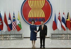 中国驻东盟大使侯艳琪即将离职 辞行拜会东盟秘书长高金洪