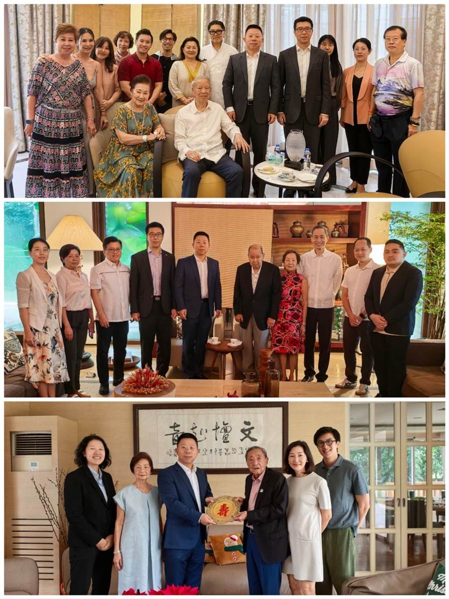 新任中国驻菲律宾大使井泉看望慰问菲律宾著名侨领陈永栽、施恭旗和陈祖昌