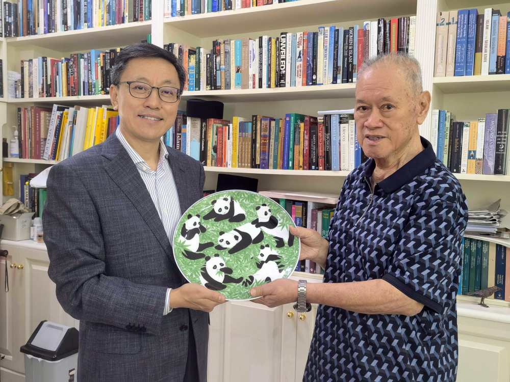 中国驻文莱大使陈少春拜访文莱前首相府部长兼外交与贸易部第二部长林玉成