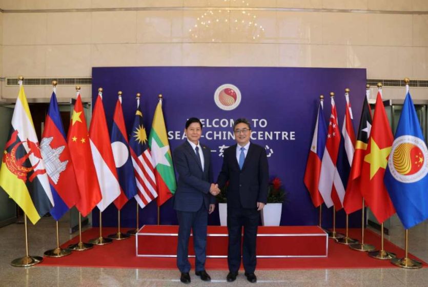 缅甸新任驻华大使佐温敏到访中国&mdash;东盟中心