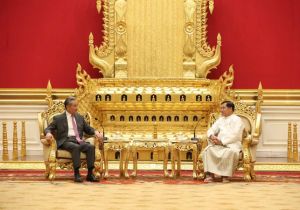 缅甸总统敏昂莱会见中国外长王毅 缅方视缅中关系为缅最重要的双边关系