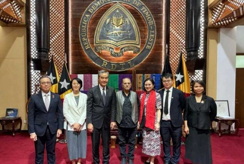 中国全国政协副主席、香港共享基金会主席梁振英访问东帝汶 会见东帝汶总统奥尔塔