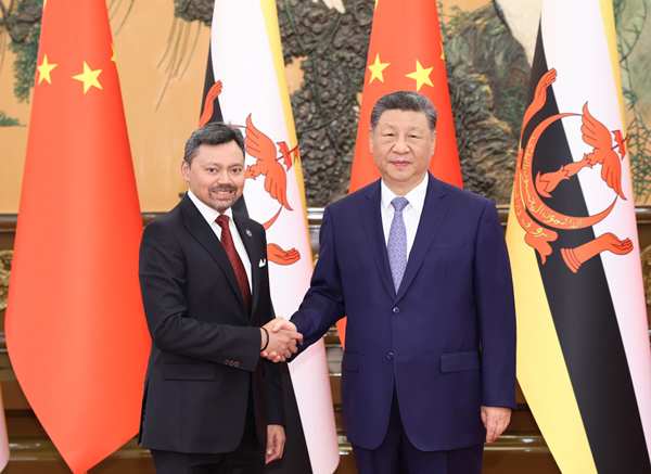 中国国家主席习近平会见文莱王储比拉