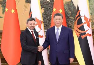 中国国家主席习近平会见文莱王储比拉