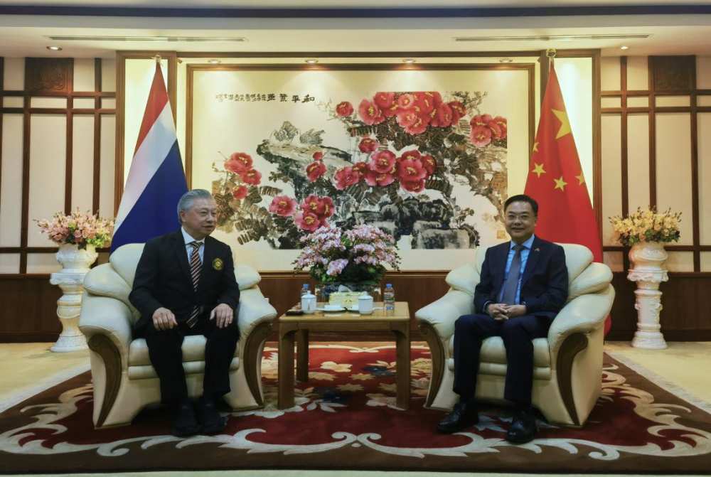 中国驻泰国大使张建卫会见泰国潮州会馆主席陈运金一行