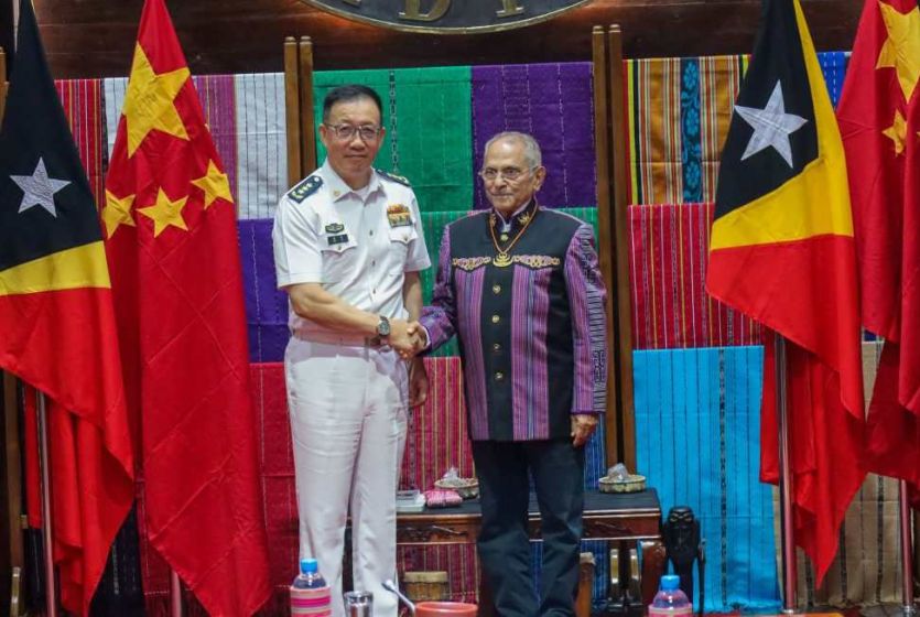 东帝汶总统奥尔塔会见中国国防部长董军 东帝汶总理夏纳纳与董军会谈