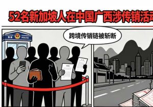 52名新加坡人在中国广西涉传销活动被捕